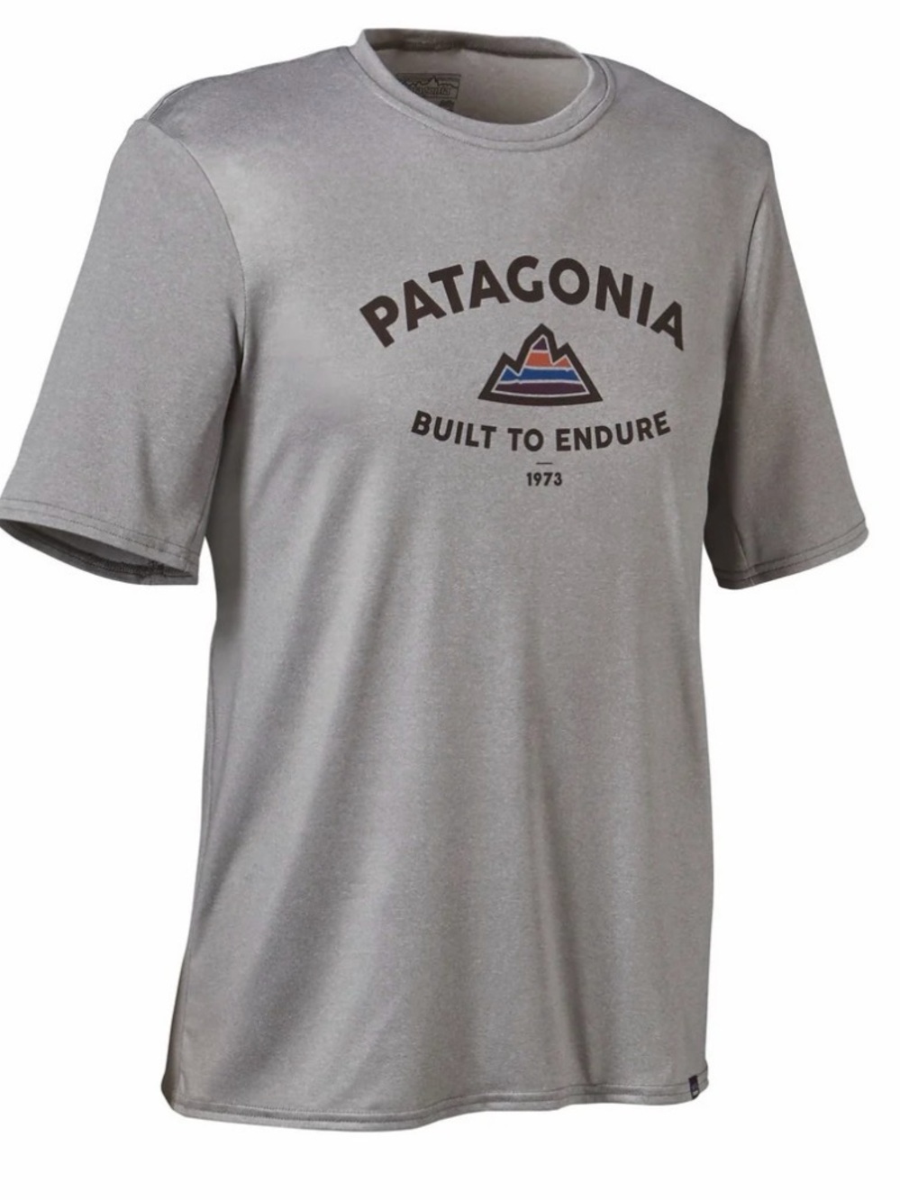Patagonia Men's Capilene Daily Baselayer Light Gray Short-Sleeve Logo Tee M